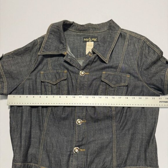 Baby Phat Womens Denim Jumpsuit Short Sleeve 100% Cotton Capri Length 18 Y2K - Picture 11 of 16